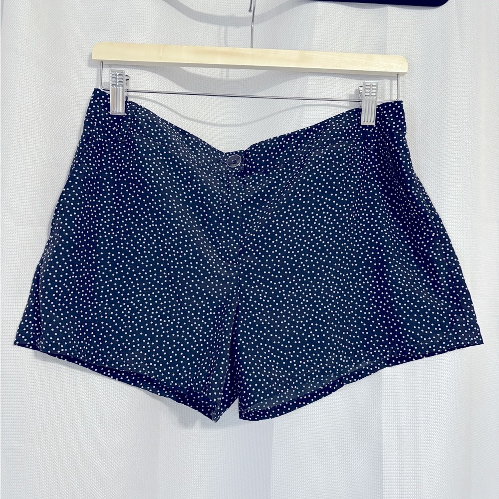 Mango Black and White Polka Dot Women Shorts